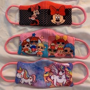 3 kids character face mask